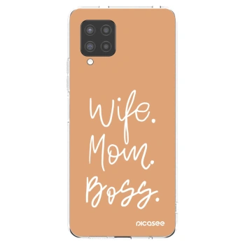 Picasee husă transparentă din silicon pentru Samsung Galaxy A42 A426B - Boss Mama