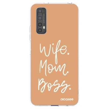 Picasee husă transparentă din silicon pentru Realme 7 - Boss Mama