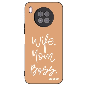 Picasee husă neagră din silicon pentru Huawei Nova 8i - Boss Mama