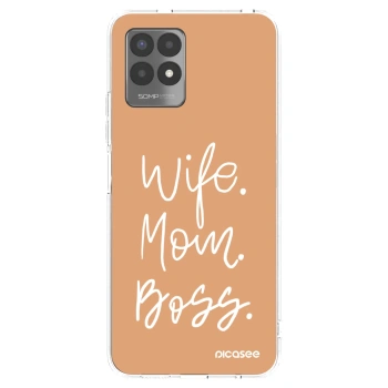 Picasee husă transparentă din silicon pentru Realme 8i - Boss Mama