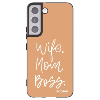 Picasee husă neagră din silicon pentru Samsung Galaxy S22 5G - Boss Mama