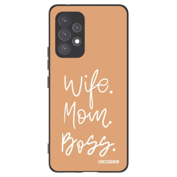 Picasee husă neagră din silicon pentru Samsung Galaxy A53 5G A536 - Boss Mama
