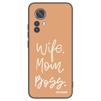 Picasee husă neagră din silicon pentru Xiaomi 12 Pro - Boss Mama