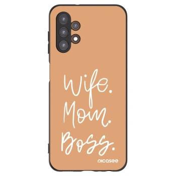 Picasee husă neagră din silicon pentru Samsung Galaxy A13 4G A135 - Boss Mama