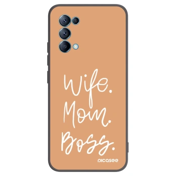 Picasee husă neagră din silicon pentru OPPO Reno 5 5G - Boss Mama
