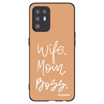 Picasee husă neagră din silicon pentru OPPO A94 5G - Boss Mama
