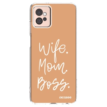 Picasee husă transparentă din silicon pentru Motorola Moto G32 - Boss Mama