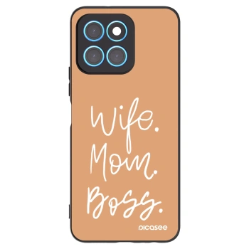 Picasee husă neagră din silicon pentru Honor X8 5G - Boss Mama