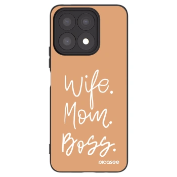 Picasee husă neagră din silicon pentru Honor X8a - Boss Mama