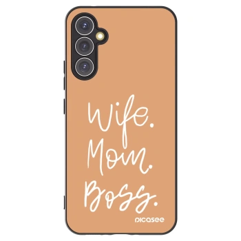 Picasee husă neagră din silicon pentru Samsung Galaxy A34 5G A346B - Boss Mama
