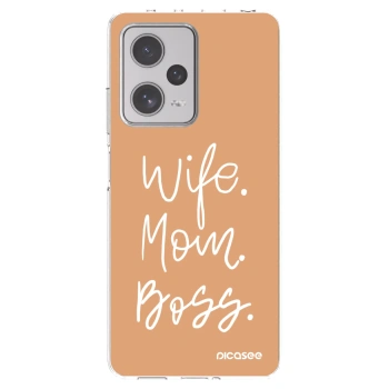 Picasee husă transparentă din silicon pentru Xiaomi Redmi Note 12 Pro+ 5G - Boss Mama