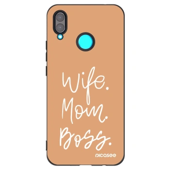 Picasee husă neagră din silicon pentru Huawei Nova 3 - Boss Mama