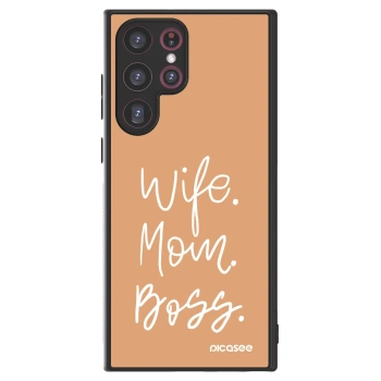 Picasee ULTIMATE CASE PowerShare pentru Samsung Galaxy S22 Ultra 5G - Boss Mama