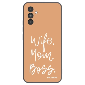 Picasee husă neagră din silicon pentru Samsung Galaxy A04s A047F - Boss Mama