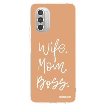 Picasee husă transparentă din silicon pentru Motorola Moto G51 - Boss Mama