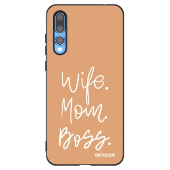 Picasee husă neagră din silicon pentru Huawei P20 Pro - Boss Mama