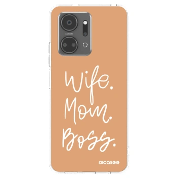 Picasee husă transparentă din silicon pentru Honor X7a - Boss Mama