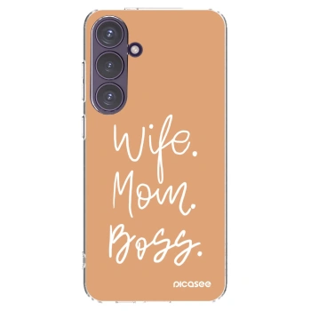 Picasee husă transparentă din silicon pentru Samsung Galaxy S24+ S926B 5G - Boss Mama