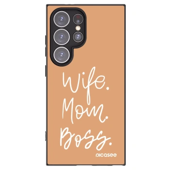Picasee husă neagră din silicon pentru Samsung Galaxy S24 Ultra S928B 5G - Boss Mama