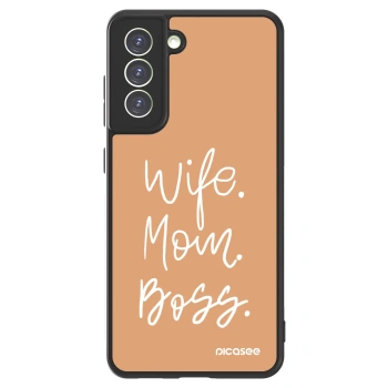 Picasee ULTIMATE CASE PowerShare pentru Samsung Galaxy S21 FE 5G - Boss Mama