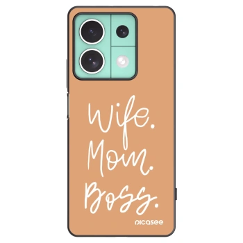 Picasee husă neagră din silicon pentru Xiaomi Redmi Note 13 5G - Boss Mama