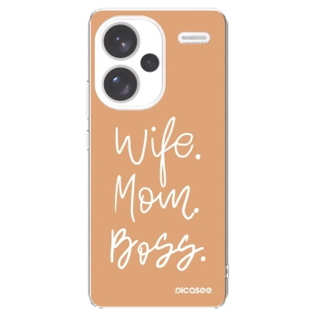 Picasee husă transparentă din silicon pentru Xiaomi Redmi Note 13 Pro+ 5G - Boss Mama