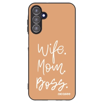 Picasee husă neagră din silicon pentru Samsung Galaxy A15 A156B 5G - Boss Mama