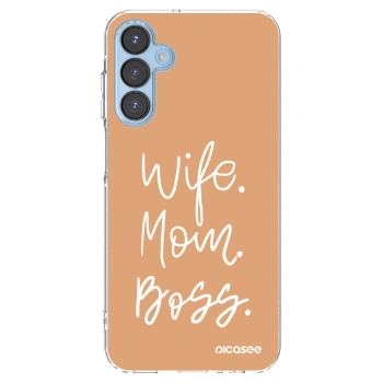 Picasee husă transparentă din silicon pentru Samsung Galaxy A15 A156B 5G - Boss Mama