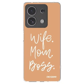 Picasee husă transparentă din silicon pentru Xiaomi Redmi Note 13 4G - Boss Mama