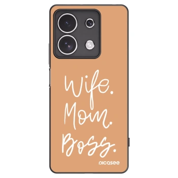Picasee husă neagră din silicon pentru Xiaomi Redmi Note 13 4G - Boss Mama