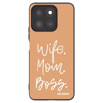 Picasee husă neagră din silicon pentru Honor X8b - Boss Mama