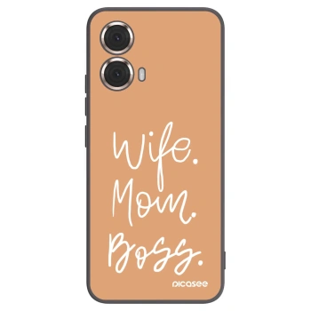 Picasee husă neagră din silicon pentru Motorola Moto G85 - Boss Mama