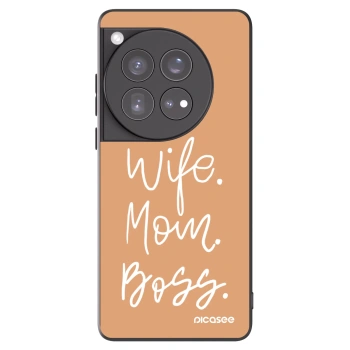 Picasee husă neagră din silicon pentru OnePlus 12 5G - Boss Mama