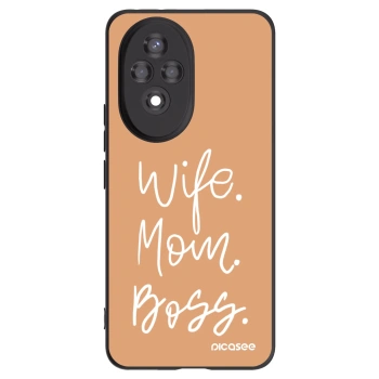 Picasee husă neagră din silicon pentru Honor 200 Pro 5G - Boss Mama