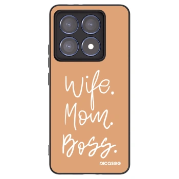 Picasee husă neagră din silicon pentru Xiaomi 14T Pro - Boss Mama