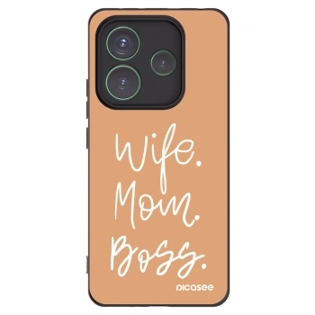 Picasee husă neagră din silicon pentru Xiaomi Redmi Note 14 5G - Boss Mama