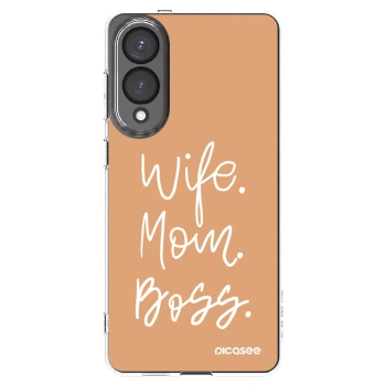 Picasee husă transparentă din silicon pentru Samsung Galaxy S25 Edge 5G - Boss Mama