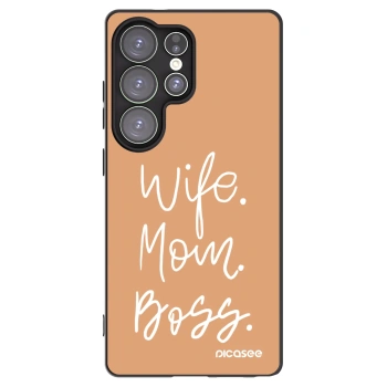 Picasee husă neagră din silicon pentru Samsung Galaxy S25 Ultra 5G - Boss Mama