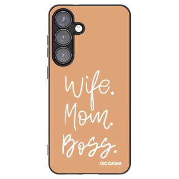 Picasee husă neagră din silicon pentru Samsung Galaxy S25+ 5G - Boss Mama