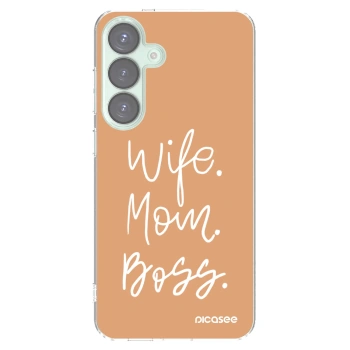 Picasee husă transparentă din silicon pentru Samsung Galaxy S25+ 5G - Boss Mama