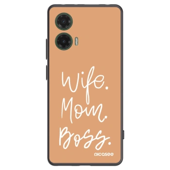 Picasee husă neagră din silicon pentru Motorola Moto G35 5G - Boss Mama