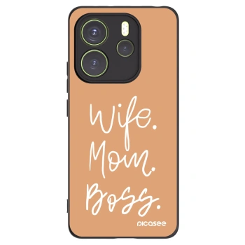 Picasee husă neagră din silicon pentru Xiaomi Redmi Note 14 4G - Boss Mama