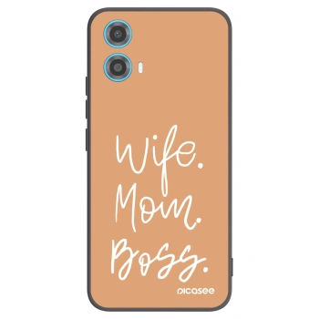 Picasee husă neagră din silicon pentru Motorola Moto G34 5G - Boss Mama