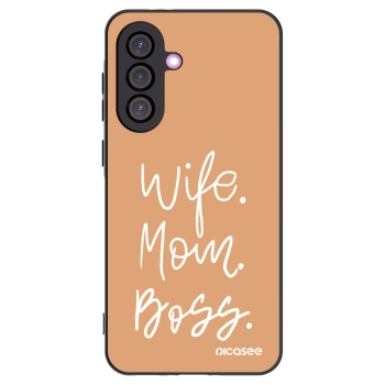 Picasee husă neagră din silicon pentru Samsung Galaxy A56 5G A566B - Boss Mama
