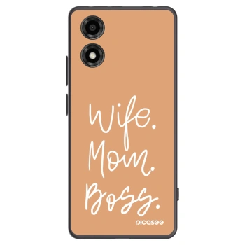 Picasee husă neagră din silicon pentru Motorola Moto E14 - Boss Mama