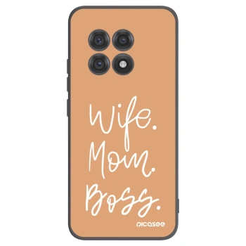 Picasee husă neagră din silicon pentru OnePlus 13R 5G - Boss Mama
