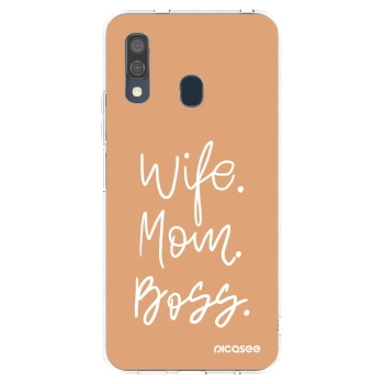 Picasee husă transparentă din silicon pentru Samsung Galaxy A40 A405F - Boss Mama