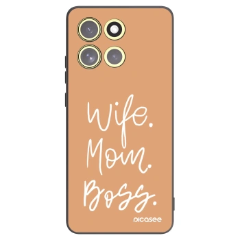 Picasee husă neagră din silicon pentru Motorola Moto G86 5G - Boss Mama