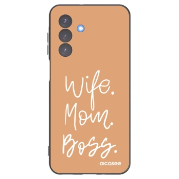 Picasee husă neagră din silicon pentru Samsung Galaxy A17 5G - Boss Mama