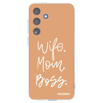 Picasee husă transparentă din silicon pentru Samsung Galaxy S25 FE 5G - Boss Mama
